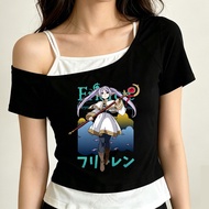 Frieren Alternative Streetwear Crop Top - Manga Gyaru Cutecore Fashion