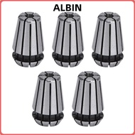 ALBIN 5Pcs ER11 Spring Collet Set, 40Cr High Accuracy CNC Collet Chuck, Precision 1/16" to 1/4" Rang