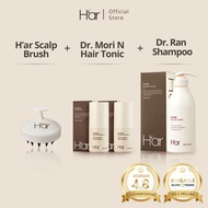 H‘ar Dr. Ran Black egg Protein Anti Hair loss Shampoo 500ml x1 + Dr.Mori N Hair Tonic 100ml x2 + Scalp Brush x1 [ Anti hair loss root booster, Refresh&amp;Nourish scalp ]
