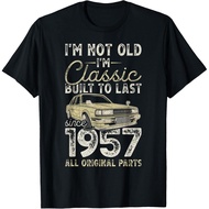 Men's cotton T-shirt 69th Birthday, Since 1957, Classic Car, 69 Year Old T-Shirt