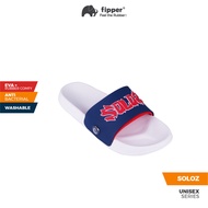 Fipper X Soloz Limited Edition Slip On in White / Blue (Marine) / Red (Debian) + Exclusive Drawstrin