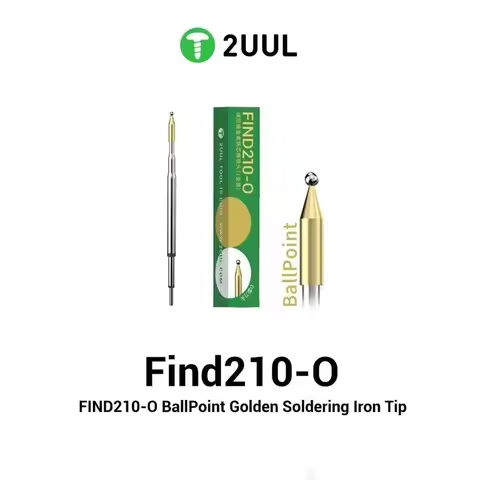 2UUL FD15 FIND210-O BallPoint Golden Soldering Iron Tip for Mobile Phone Maintenance Solder Station 