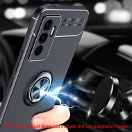 For Vivo Y5S Y9S Y10 Y12 Y15 Y17 Y19 Y20 Y20i Y20S Y31S Y31 Y50 Phone Case Drop Resistant Soft Silicone Metal Ring Bracket Cover