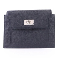 HERMES Epsom皮革Kelly Pocket Compact Wallet銀扣錢包