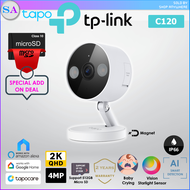 TP-Link Tapo C120 2K QHD Indoor Outdoor CCTV AI Home WiFi Network Security Starlight Night Vision Ca