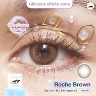 Glitzlens ROCHE BROWN [DIA14.0] วัสดุ silicone hydrogel