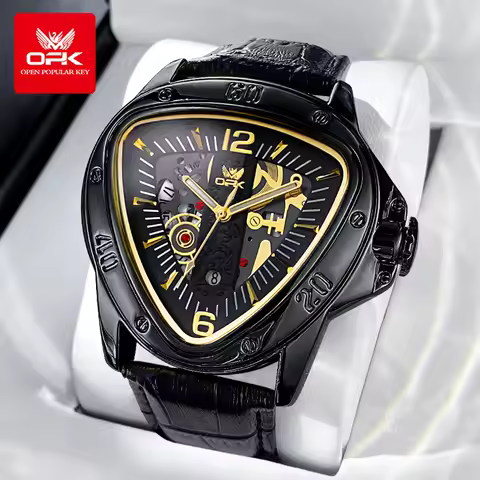 OPK Men's Watches Triangle Big Dial Waterproof Watch 8168
