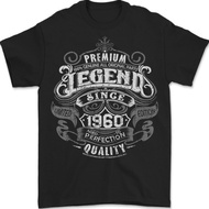 Premium Legend 65Th Birthday 1960 Mens T-Shirt 100% Cotton
