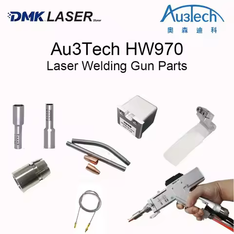 AU3TECH HW970 Laser Welding Gun Parts Collimating/Focusing Lens Nut Pressing Ring Nozzle Protective 