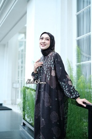 Gamis Wanita Motif Kekinian Gamis Ied Series Bunga Set Hijab Batik Irma