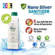 MULTIPURPOSE SANITIZER 1000ML NANO SILVER ~Alcohol free,Water based,Air Mist Sanitizer,Hand Sanitize