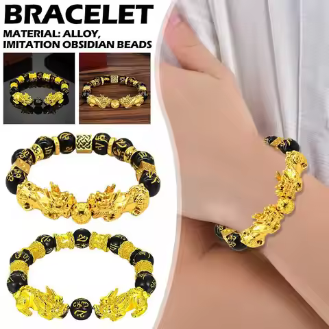 Thermochromic Bracelet Mantra Bring Good luck wealth Buddhism Ancient with Beads and Bracelets Chine