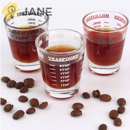 JANE Shot Glass Measuring Cup, Universal Espresso Essentials Espresso Shot Glass, Accessories 60ml Heat Resistant Coffee Measuring Glass
