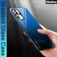 New Design Case For OPPO Reno 11 Pro Case Tempered Glass Protective Shiny Gradient Hard Cases for OPPO Reno11 Pro 5G Back Cover