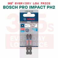 365s BOSCH PRO impact PH2 ดอกไขควง รุ่นโปรอิมแพค PH2 2ดอก/แพค