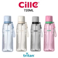 Cille Tritan Sport Bottle Sip & Straw, Leak-Proof, For Sport Botol Air Tritan Sesuai untuk Sukan Ada