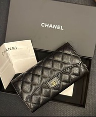 Chanel classic long flap wallet