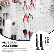 [Kesoto1] 2 Pieces Pegboard Desk Mount Pegboard Panel Brackets Clamp Stand Fixing Clips