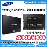 【สินค้าใช้แล้ว】 SSD ดิสก์แบบแข็งภายใน Samsung 860 EVO 2.5นิ้ว SATA III 250GB ฮาร์ดไดรฟ์ HDD 500GB SA
