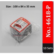 4618-P MyChef Rectangle Aluminium Foil Tray with Clear Lid | 10sets