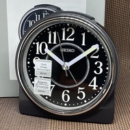 [TimeYourTime] Seiko Clock QHE198K Black Analog Quiet Sweep Beep Alarm Lumibrite Hand Bedside Alarm Clock QHE198