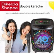 5000 watt digital bluetooth speaker f8512 salon/ Bluetooth portable wireless bonus microphone X bass