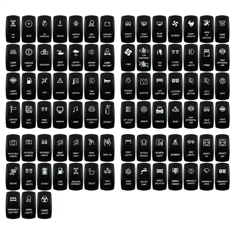 White Led Rocker Switch 12V 20A 3 Pin SPST On Off WIFI STARLINK Waterproof Toggle Switch 24V 10A DPD