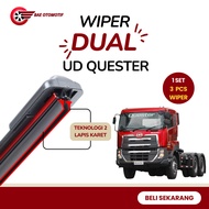 3 PCS Dual Wiper 2 Layers Rubber Car Truck UD Quester Tronton Model Frameless Blade Anti-Scratch