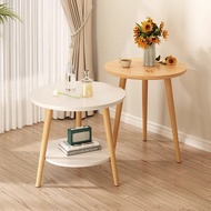 Round Coffee Table Living Room Small Coffee Table/Side Table Wood  meja kopi bulat kecil 小圆桌 茶几