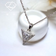 ［Real Moissanite］Can Pass Diamond Test 18K Gold Triangle Moissanite Necklace Pendant MNG035 Moissani