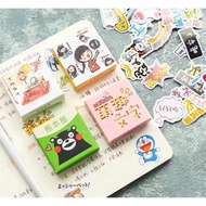 Cute Cartoon Girl Journal Sticker Diary Album Cup Glass Decoration Material PVC Waterproof 可爱卡通少女手账贴