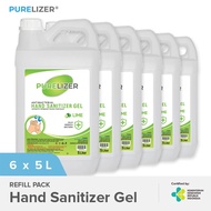 sale Hand Sanitizer Gel 30 Liter PURELIZER Refill Handsanitizer 5L x6