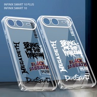 Softcase hp for Infinix Smart 10 plus Latest 2025 Clear Glossy Metal Phone Case - YM14