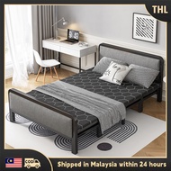 TaiHaoLe Foldable Bed Frame Katil Lipat Folding Bed Backrest Katil Single Besi Lipat Single/Queen Katil Lipat Mattress Portable Office Bed Single Bed Rangka Katil Bedframe 床架