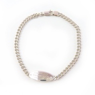 【5積分】成色極佳☆ TIFFANY&Co. Return to Tiffany 橢圓形 ID 手鍊，925 銀鑲鑽鏈，重 6.2 克，女士款