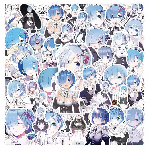 10/30/51pcs Re:Life in a Different World From Zero Anime Stickers Cute Rem Cartoon Sticker Notebook 
