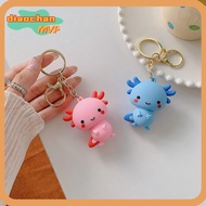 DIACHAMY PVC Pendant, Lovely Axolotl Pink Blue Fish Charm Key Chain, Fashion for Pet Lovers Souvenir
