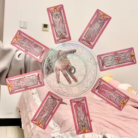 Hot Anime Cardcaptor Sakura Kinomoto Sakura Cosplay Magic Circle Wheel Clow Card Tarot Turntable Rot