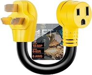 NEMA 10-50P to 6-50R Heavy Duty Welder Adapter Cord, STW 6 AWG/3C, 3 Prong 50 Amp Range Stove Oven t