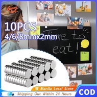 10pcs Round Neodymium Magnet Strong Powerful Small Magnets Disc Ndfeb 4x2/6x2/8x2mm