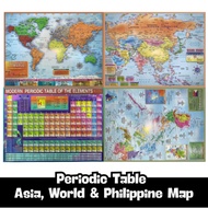 10PC Periodic Table / World Map / Map of Asia / Philippine Map (Size; Small Big) with & w/out sealed