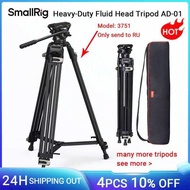 SmallRig Aluminum Alloy Video Tripod 73" Heavy Duty Tripods w 360 Degree Fluid Head Quick Plate for 