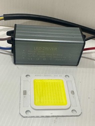 Mata Chip Led 50W + Travo 300MAH Putih 50 Watt
