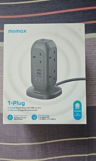 MOMAX 直立式7插頭+4USB快充位拖板插頭 US18UK one-plug 7outlet 100%全新