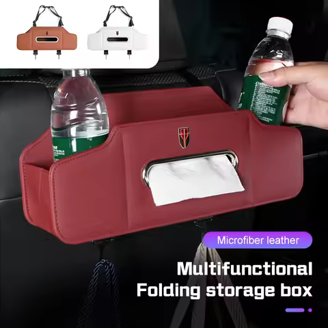 For Hongqi H5 H9 E-QH5 HS7 E-HS9 H7 E-HS3 E-QM5 HS3 HS5 HS6 Car Seat Back Storage Box Foldable Tissu