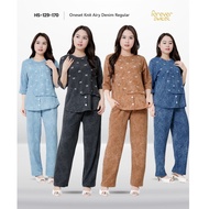 HS-129-170 Oneset CP Knit Airy Denim Adult Regular FOREVER SWEET Fashion Home Comfortable Women