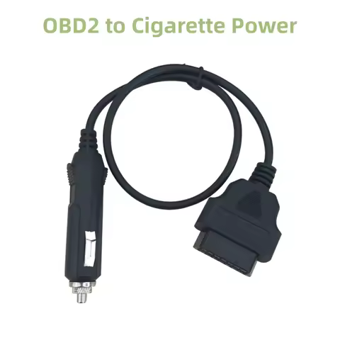 1M J1962M OBD2 16Pin Plug Adapter OBD 16 Pin Port Connector 12V OBD2 Female Power Cable to Cigarette