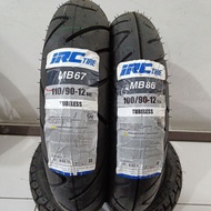 TUBELESS OUTER TIRES 100/90-12 & 110/90-12 IRC MB67 & MB86 + VALVE