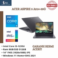 LAPTOP BARU ACER ASPIRE 5 A514-55G-53SH/CORE I5/RAM 8GB/SSD 512GB
