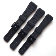 Watch Band Replacement Strap For F-91W-1 F91WM F-84W F-94W Black Resin Plastic Wrist Watchstrap with
